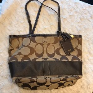 EUC Coach monogram tote bag